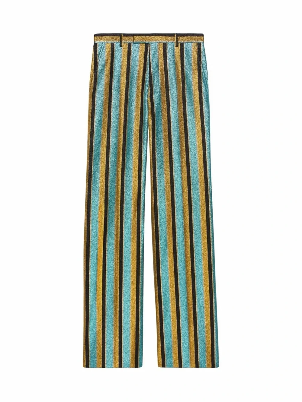 GUCCI glitter stripe-print trousers